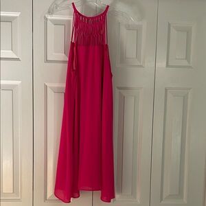 Love Riche Vibrant Pink Fringe Dress